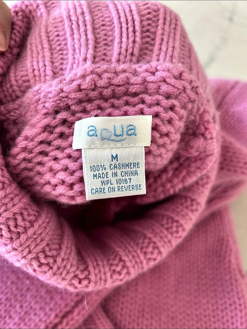 Aqua Cashmere Sweater - Picture 5 of 5